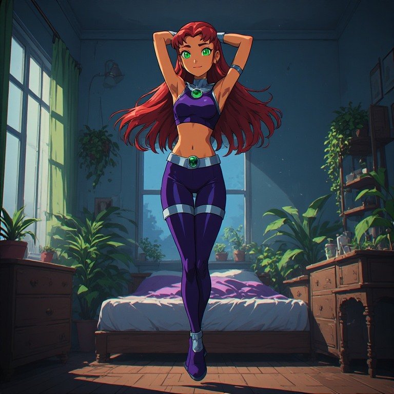 AI Generated - Starfire Brings You Back To Her Place - Teen Titans Anime #TlKCFEdO